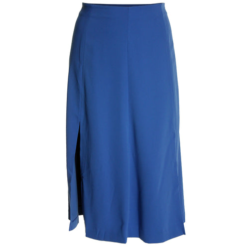 Ralph Lauren Blue Midi Length Split Skirt