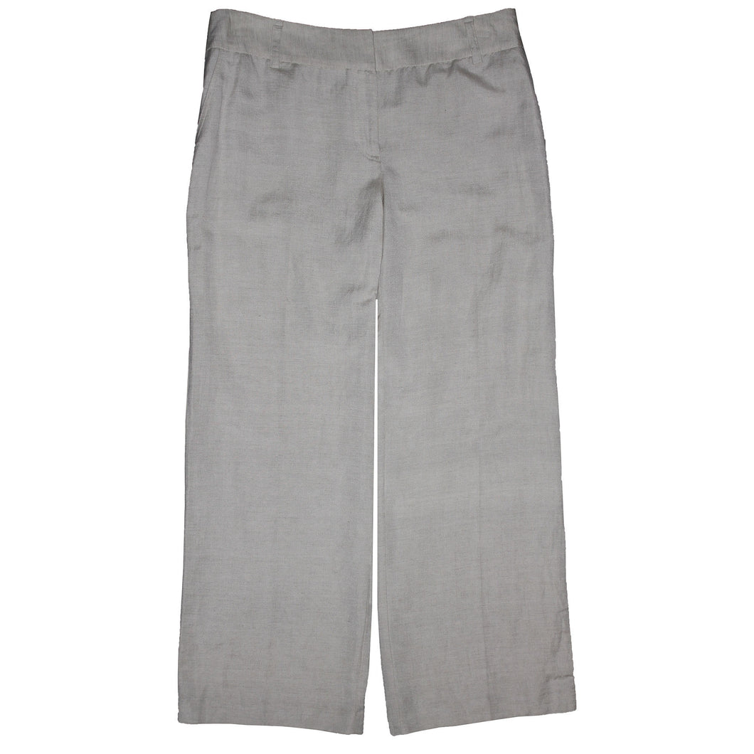 Alfani Beige Wide Leg Linen Blend Casual Pants