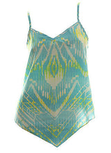 INC Multi Color Ikat Print Spaghetti Handkerchief Top