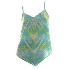 INC Multi Color Ikat Print Spaghetti Handkerchief Top