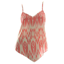 INC Multi Color Ikat Print Spaghetti Handkerchief Top