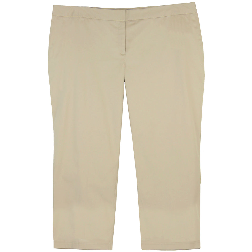 Charter Club Beige Classic Fit Stretch Capri Pants