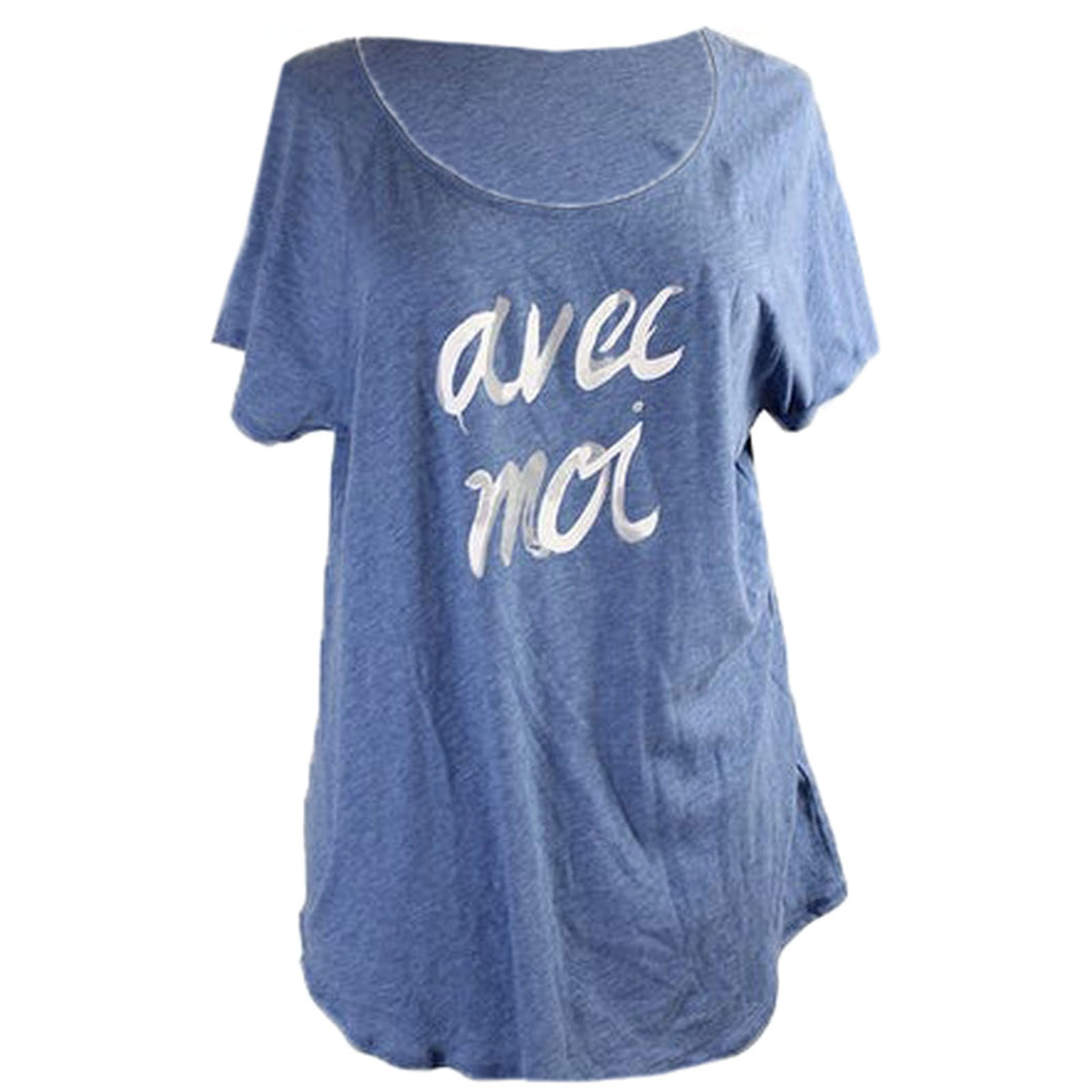 Vince Camuto Blue Short Raglan Sleeve