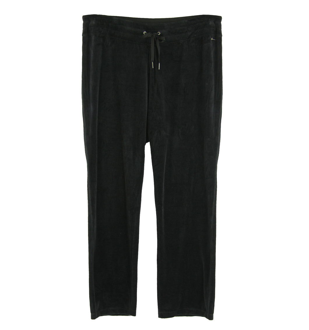 Calvin Klein Black Velour Straight Leg Casual Pants