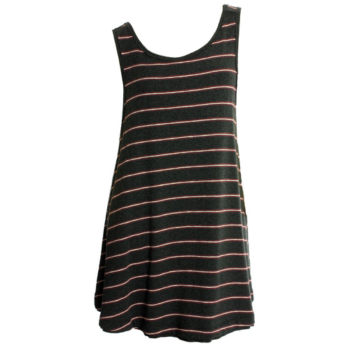 Free People Striped Sleeveless Tunic Length Tank Top