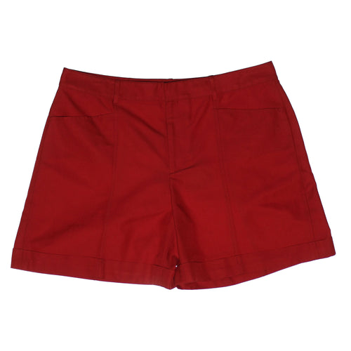 Ralph Lauren Black Label Red Silk / Cotton Adele Shorts
