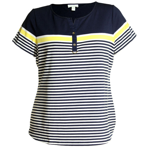 Charter Club Multi Color Striped Top