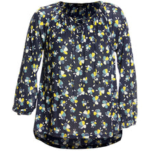 Style & Co Yellow or Blue Lace-Up Floral Print High-Low Blouse Plus Size