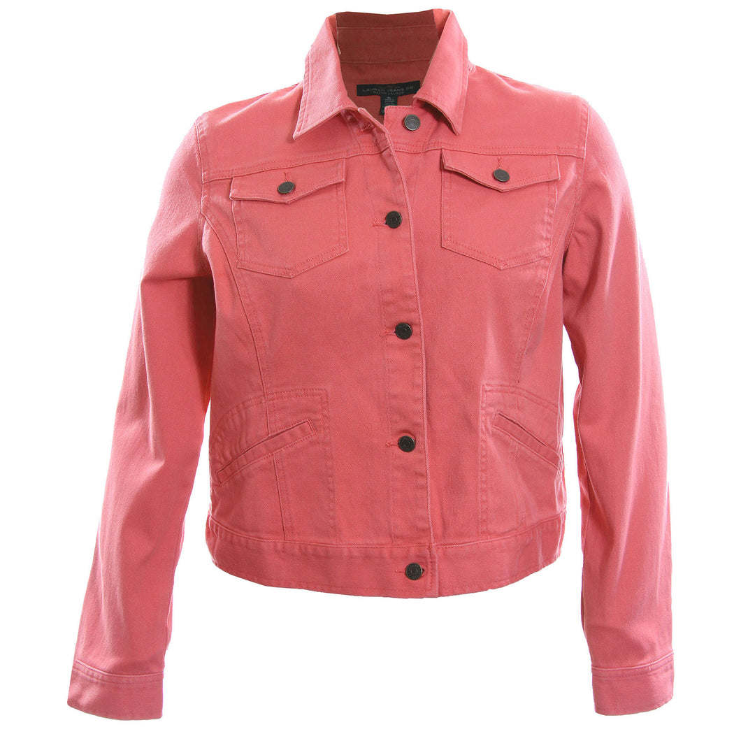 Ralph Lauren Pink Denim Long Sleeve Jean Jacket