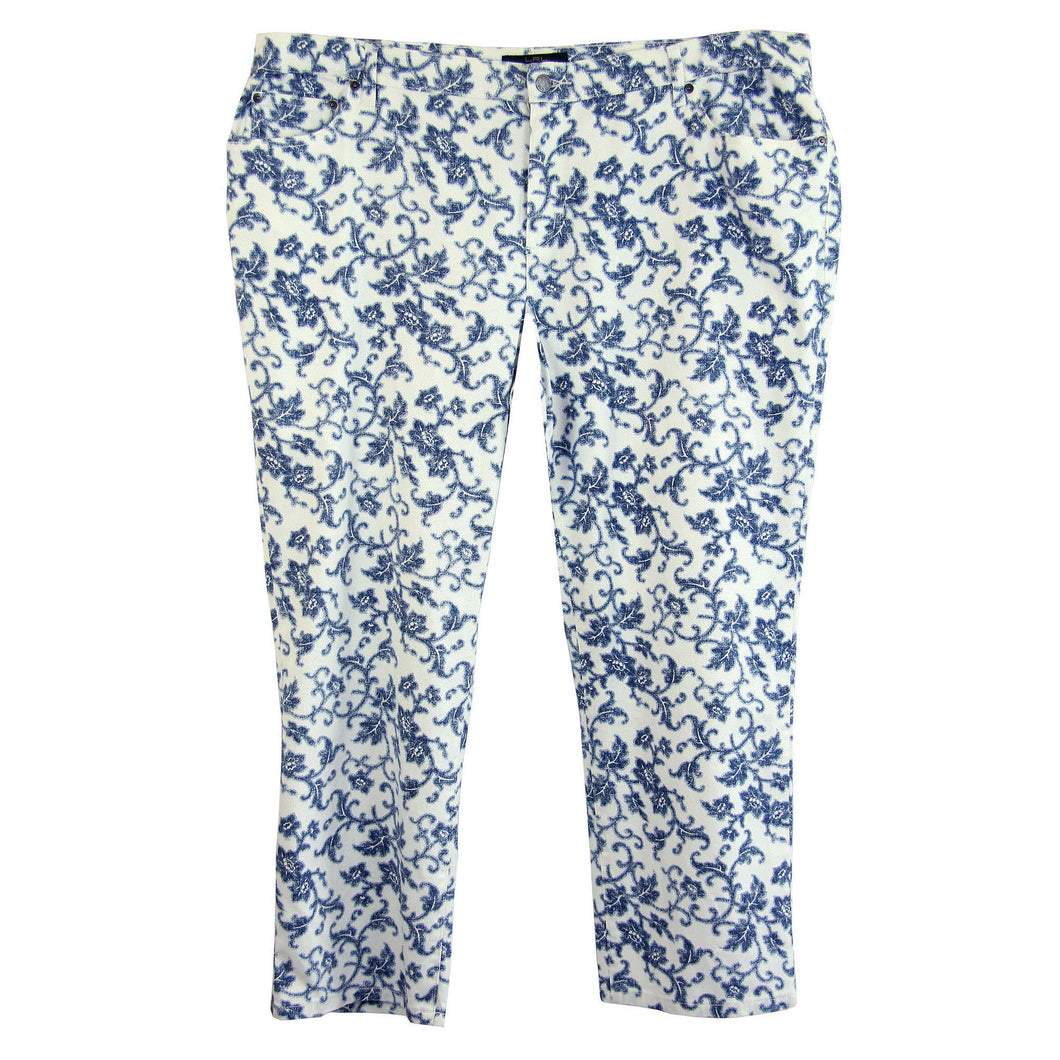 Ralph Lauren Multi Color Floral Denim Modern Straight Jeans