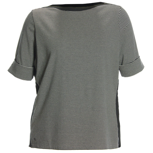 Ralph Lauren Striped Elbow Length Sleeve Boatneck Tee