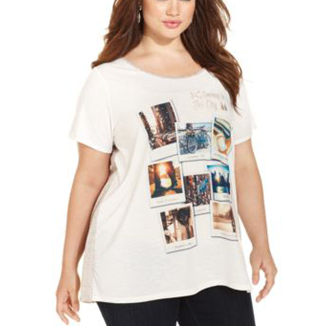 Style & Co Embellished Print Shirt Plus Size
