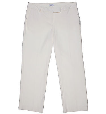 Charter Club Ivory Tummy Slimming Classic Fit Straight Pants