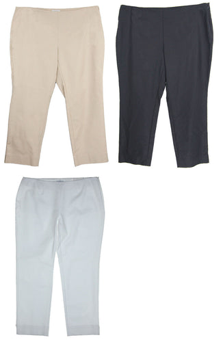 Charter Club Black Beige or White Tummy Slimming Classic Fit Ankle Pants
