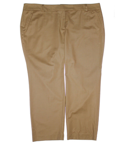 Charter Club Tan Beige Tummy Slimming Curvy Fit Slim Leg Pants