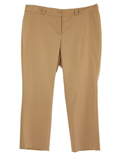Charter Club Dark Beige Tummy Slimming Slim Leg Ankle Length Pants