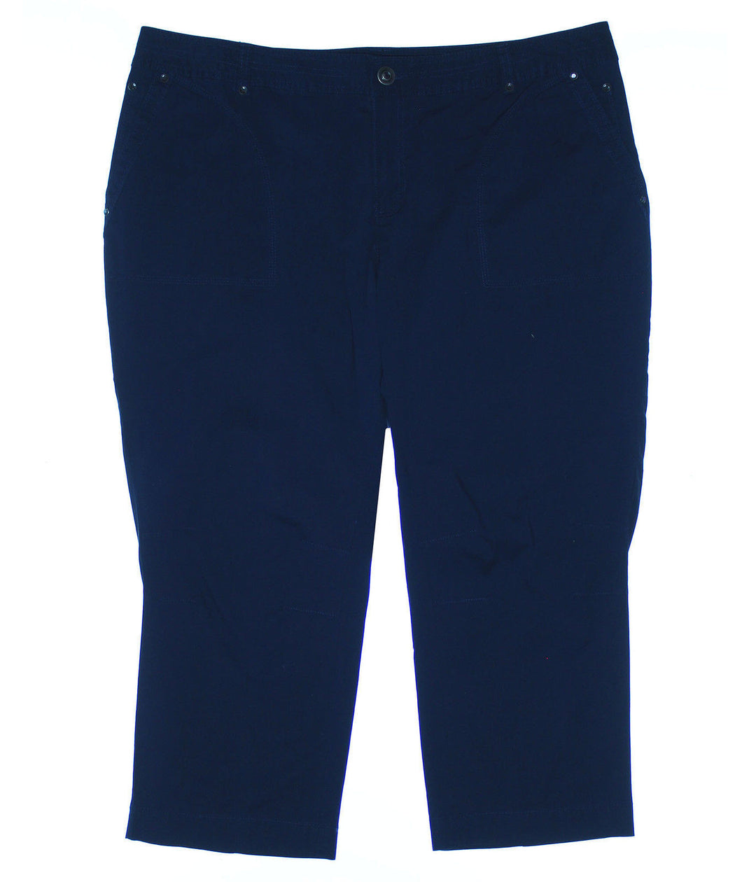 INC Dark Blue Rhinestone Embellished Skinny Leg Casual Cotton Pants