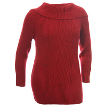 Style & Co Purple or Red Collared Long Sleeve Ribbed Sweater