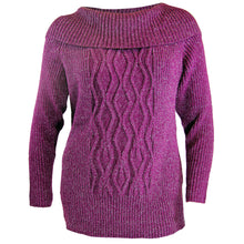 Style & Co Purple or Red Collared Long Sleeve Ribbed Sweater