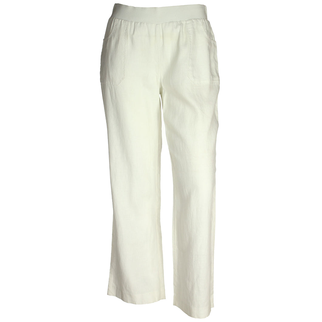 INC White Pull on Linen Pants Plus Size