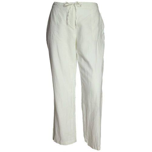 Charter Club White Fully Lined Linen Pants