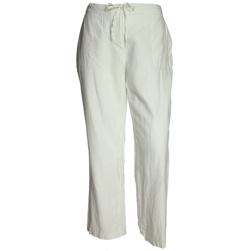 Charter Club White Fully Lined Linen Pants