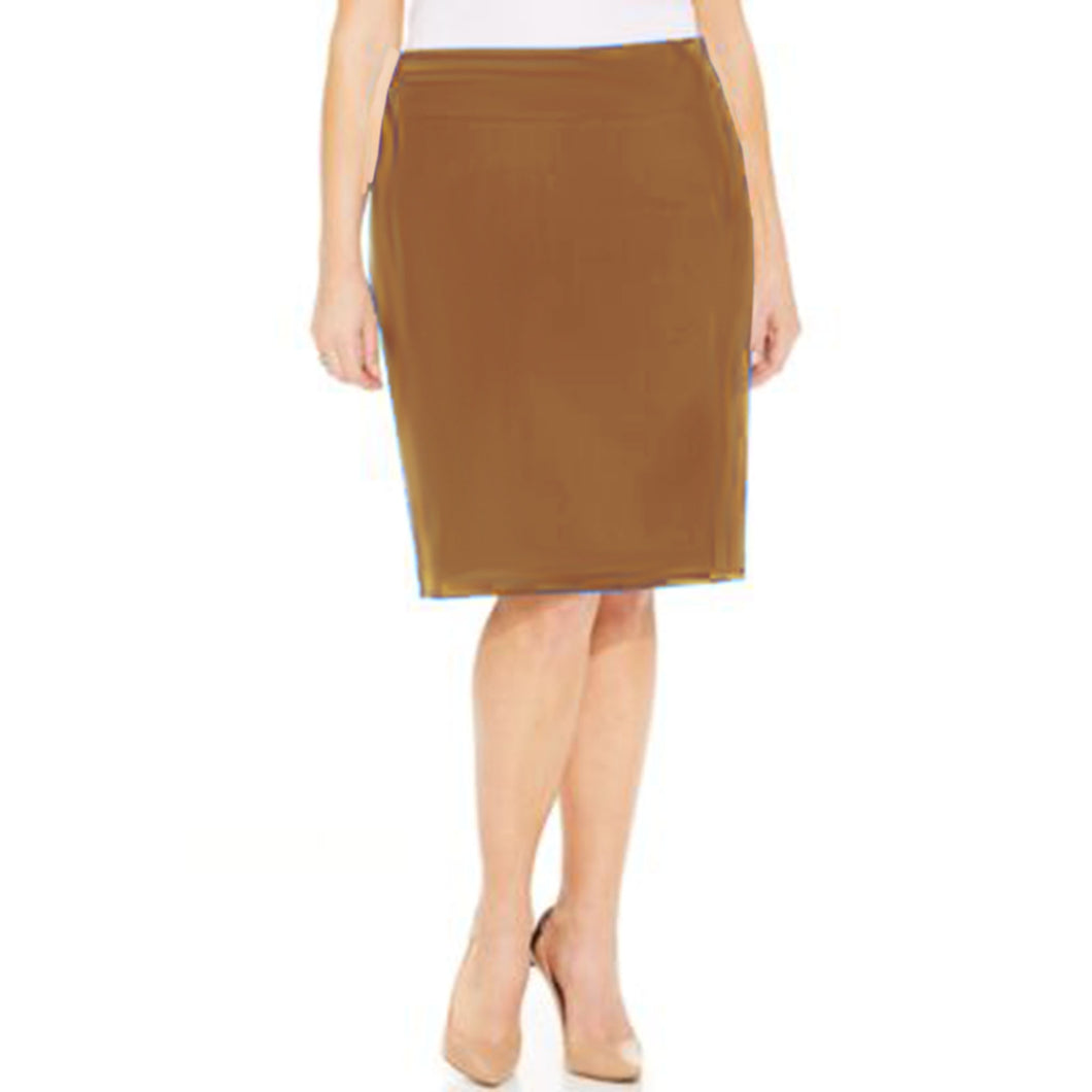 Alfani Brown Classic Pencil Skirt Plus Size