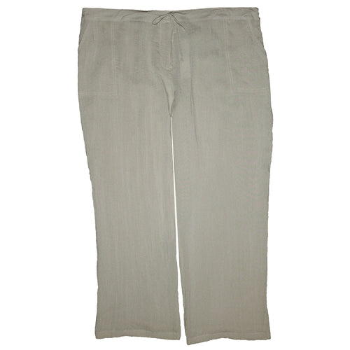 Charter Club Beige Shimmer Straight Leg Drawstring Pants