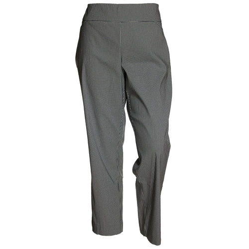Charter Club Blue / White Gingham Slim Leg Tummy Slimming Pull-On Pants