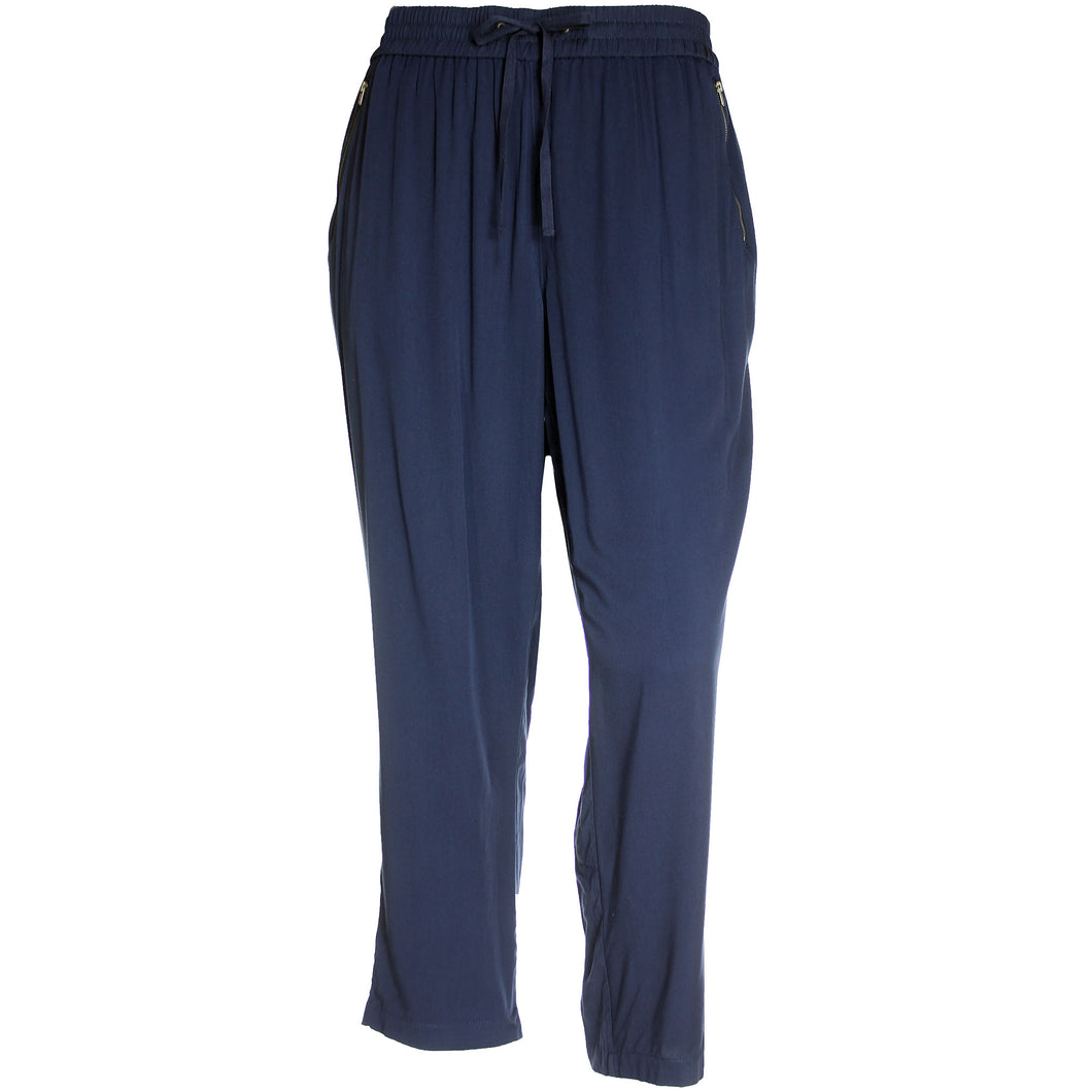 Style & Co Blue Pull On Comfort Waist Mid-Rise Tapered Leg Pants