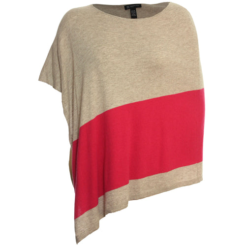 INC Color Block Poncho Style Sweater