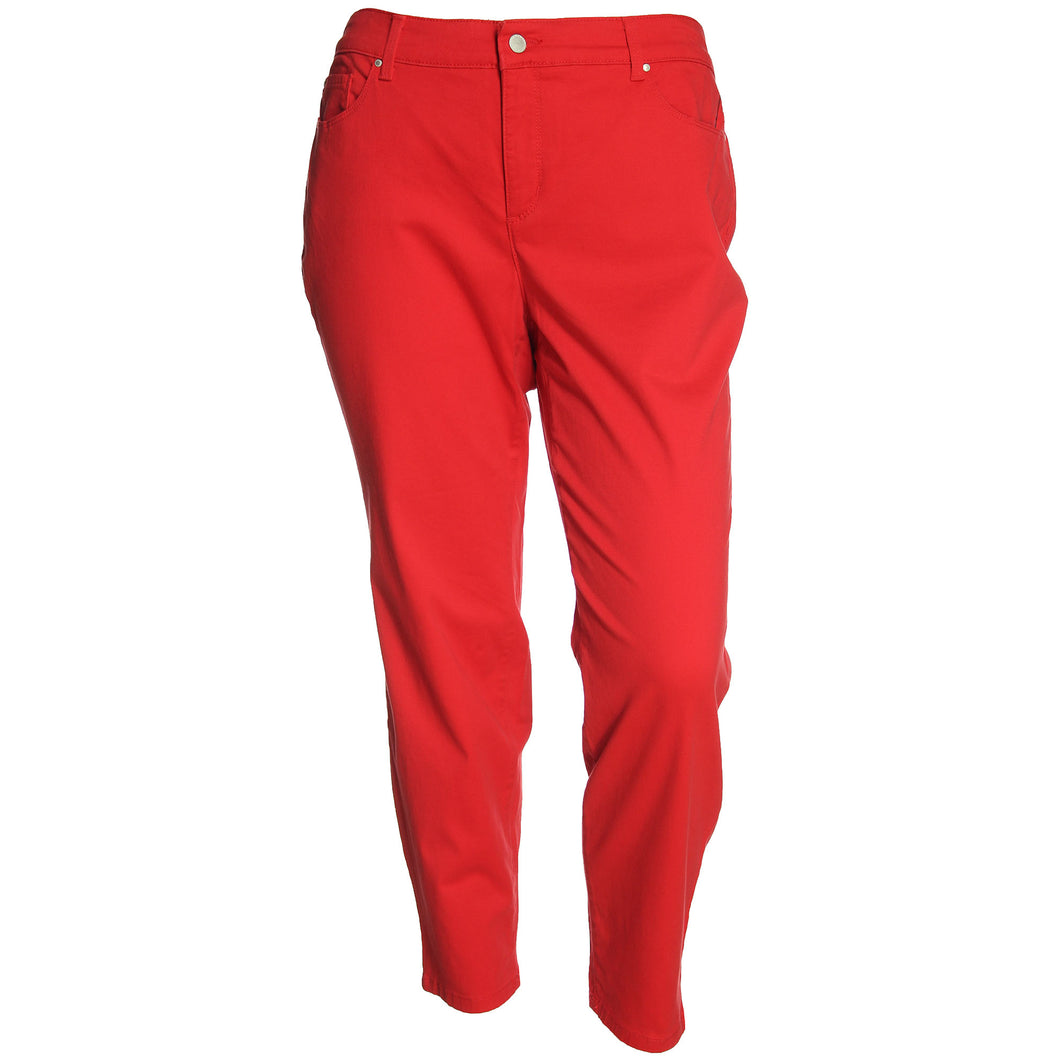 Charter Club Red Skinny Leg Tummy Slimming Ankle Jeans