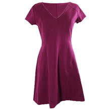 Maison Jules Purple Short Sleeve Fit & Flare Knit Dress