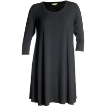 Style & Co Black 3/4 Sleeve Swing Hemline Dress
