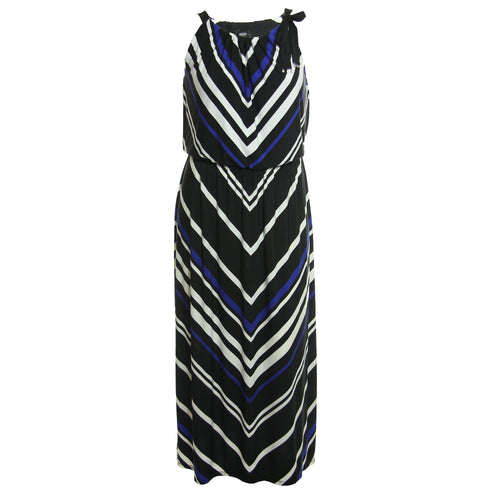 Alfani Multi Color Chevron Striped Sleeveless Maxi Knit Dress