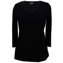 Karen Scott Red or Black 3/4 Sleeve V-Neck Sweater Plus Size