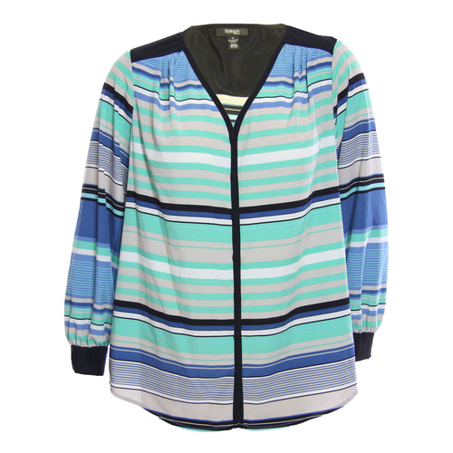 Style & Co Multi Color Striped Long Sleeve Button Down Shirt