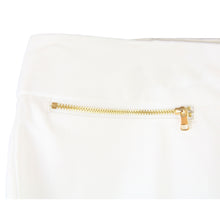 Alfani White Curvy Fit Zipper Detail Capris Casual Pants