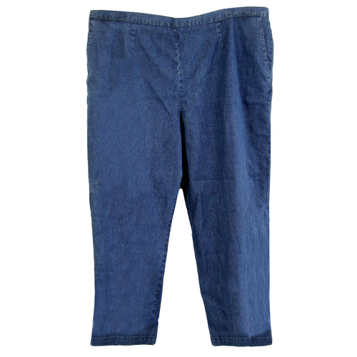 Alfred Dunner Blue Denim Pull On Straight Leg Pants