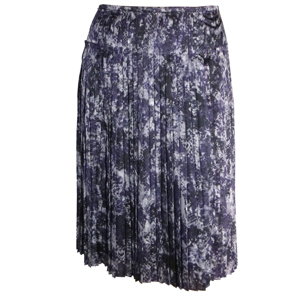 Jones New York Blue & Gray Pleated Skirt