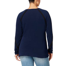 Rachel Roy Blue Long Sleeve Crossover Knit Top Plus Size