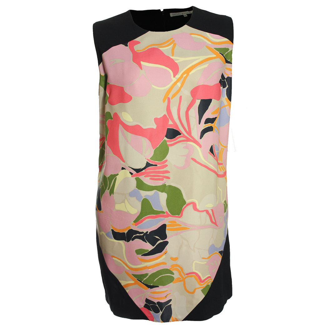 Rachel Roy Multi Floral Colorblock Sleeveless Shift Dress