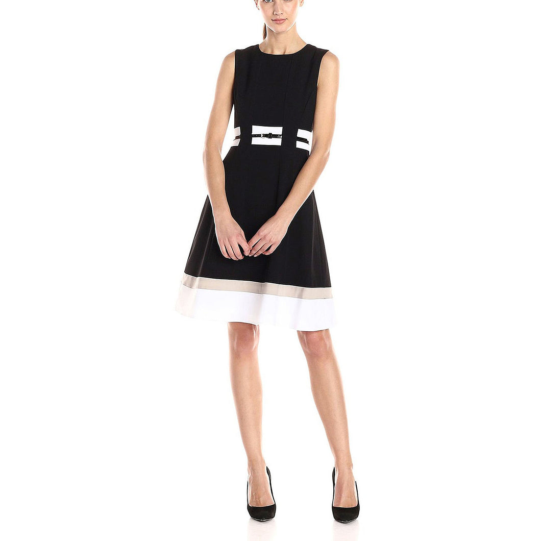 Calvin Klein Multi Colorblock Sleeveless Belted Dress Plus Size Cindi's Discounts Calvin Klein Multi Colorblock Sleeveless Belted Dress Plus Size Cindi's Discounts