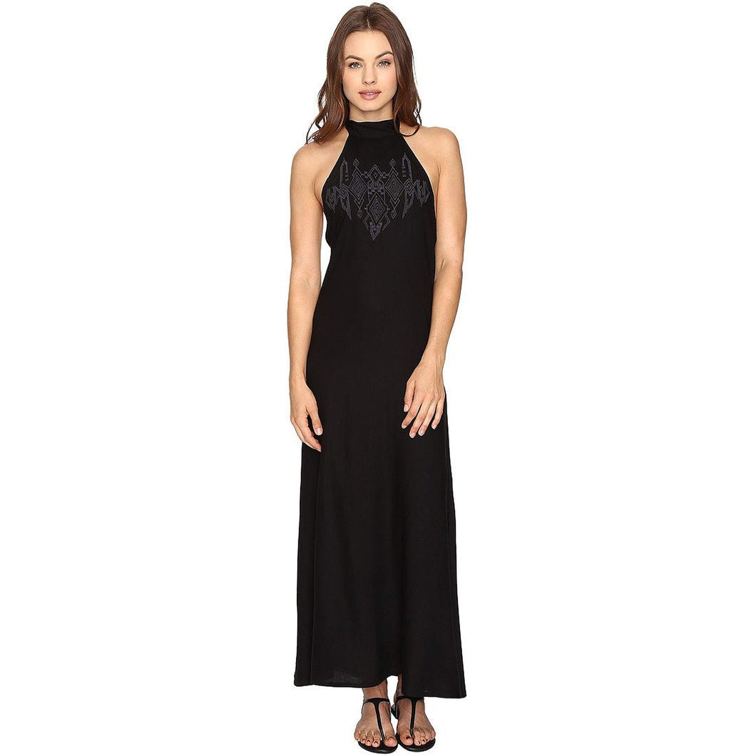 Billabong Black Embroidered Halter Maxi Dress Cindi's Discounts Billabong Black Embroidered Halter Maxi Dress Cindi's Discounts