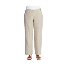 Eileen Fisher Tan Straight Leg Organic Linen Pants