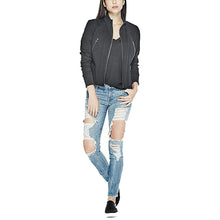 Guess Black Long Sleeve Zipper Detail Avalene Jacket