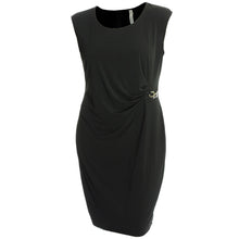NY Collection Blue or Black Sleeveless Dress with Hardware Detail