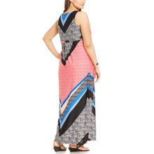 NY Collection Multi Color Striped Sleeveless Embellished Maxi Dress