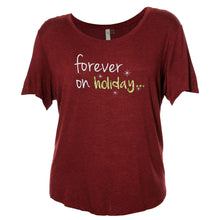 NY Collection Black or Burgundy Short Sleeve Holiday Graphic Tees